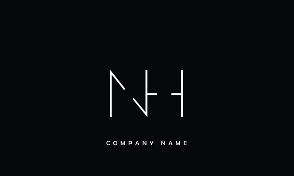 NH, HN, N, H Abstract Letters Logo Monogram