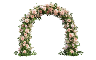 A wedding arch isolated on transparent background.