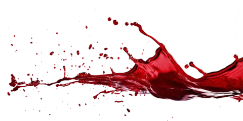 Gardinen A red splash isolated on transparent background. © comicsans