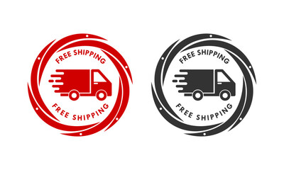 Free shipping logo template illustration