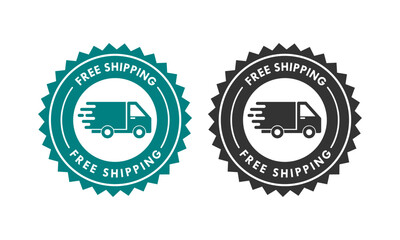 Free shipping logo template illustration