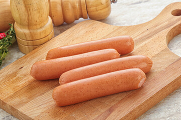 Meat sausages for snack breakfast