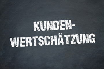 Fototapeta premium Kundenwertschätzung 