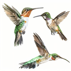 Hummingbirds watercolor.