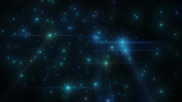 Blue and green blinking galaxy animation background 