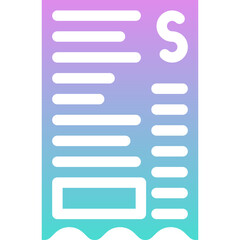 Obraz premium Reciept icon