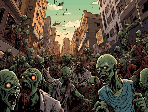 zombie attack in the city