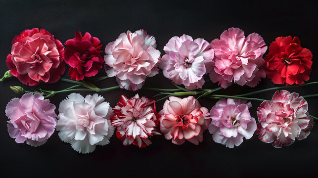 images featuring a symphony of Dianthus blooms with artistic arrangements. 