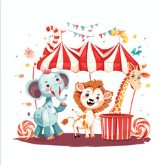 Cute Funny Animals Performing in Circus Showector