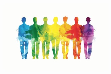Obraz premium LGBTQ Pride creative. Rainbow gender identity colorful illusory diversity Flag. Gradient motley colored demiboy LGBT rights parade festival black representation pride community equality