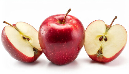 Red apple isolated on white background, clipping path, full depth of field