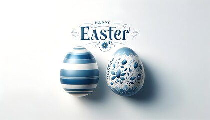 Fototapeta na wymiar 3d illustration of two Easter eggs for happy easter