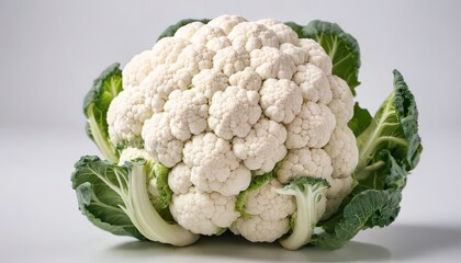 Fresh Cauliflower on white background