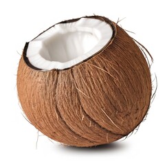 The coconut isolated on white Background. Clipping Path