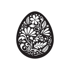 Silhouette of Easter Egg Extravaganza - Portraying the Aesthetic Celebration through Easter Egg Illustration
