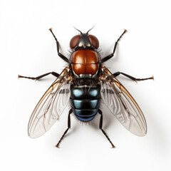 Fly insect on white background