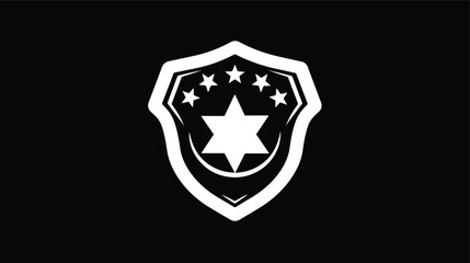 Police badge icon illustration vector