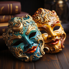 colorful venetian carnival mask