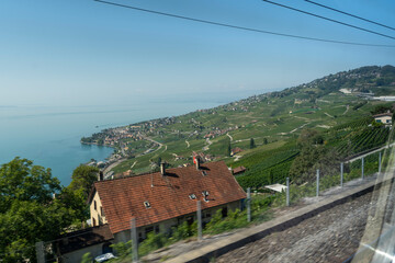 Fototapeta na wymiar Swiss Railways,Train Travel in Switzerland