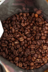 coffee beans in a cup