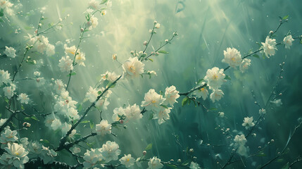 Fototapeta na wymiar Beautiful classical painting of spring #02