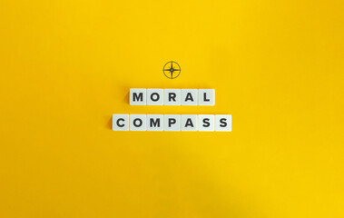 Moral Compass Term and Icon. Concept of Right and Wrong, Navigating Moral Dilemmas, Make Judgments,...