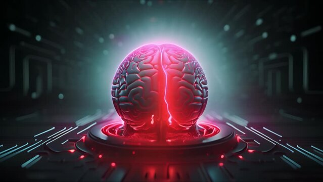 Abstract AI-generated background with neural tissues, organic shapes, biological elements, cells. The concept of of futuristic medical technologies, artificial intelligence and science.