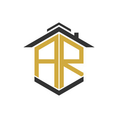 House logo design vector with illustration letter A and other