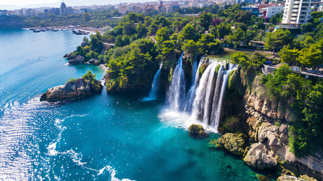 Lower Duden Waterfall in Antalya City. © Ghazanfar