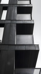 Architecture detail Facade design Modern building Black and White