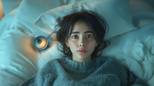 眠れない女性