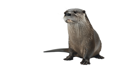 Transparent background North American River Otter image, PNG