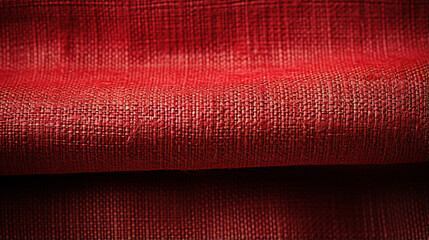red close up of fabrics texture