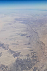 Aerial view of desert landscape in Northern Egypt