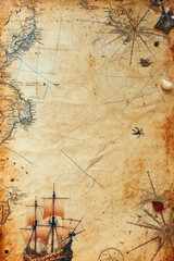 the form for the pirate letter. on beige background; copy space, wallpaper