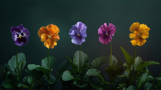  images of Violas through different seasons.