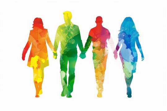 LGBTQ Pride pro environment movement. Rainbow warmth colorful empathy diversity Flag. Gradient motley colored pride avenue LGBT rights parade festival pretext diverse gender illustration