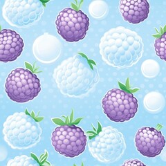 Charming pastel berries seamless pattern perfect for design projects and creative crafts