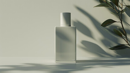 bottle of perfume on white background