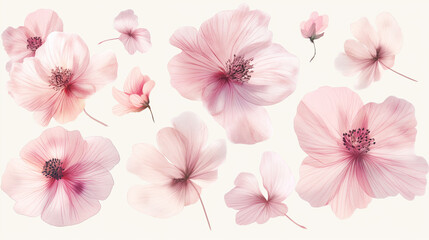 Delicate pink cherry blossoms in a serene composition, ideal for spring events.