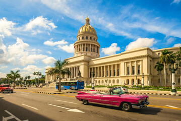 National Capitol Building and vintage in havana, cuba - 744522740