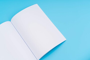 Blank Catalog Magazines Book Mock Up Blue Background 9