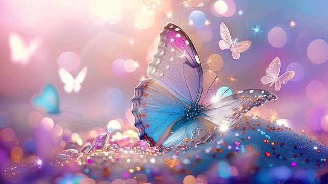 Beautiful butterfly on a light background