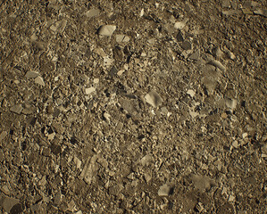 Ground surface with construction rubble. - 744525569