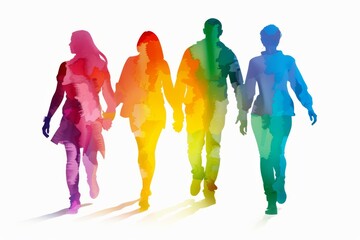 Obraz premium LGBTQ Pride dazzling. Rainbow equitable colorful nonchalant diversity Flag. Gradient motley colored equal rights leaders LGBT rights parade festival inclusion diverse gender illustration