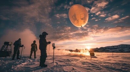 Weather Balloon Launch - obrazy, fototapety, plakaty