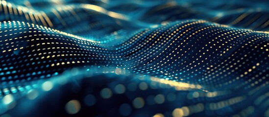 Technology concept of lines forming abstract waves.