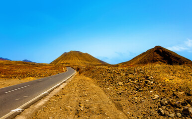 Road on the Island Santo Antao, Cape Verde, Cabo Verde, Africa.