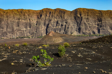 Volcano in Cha das Caldeiras, Island Fogo, Island of Fire, Cape Verde, Cabo Verde, Africa.