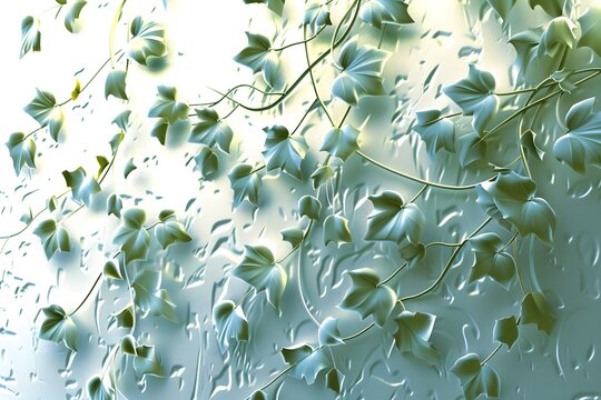Spring green background digital illustration painting artwork poetic scenery background
